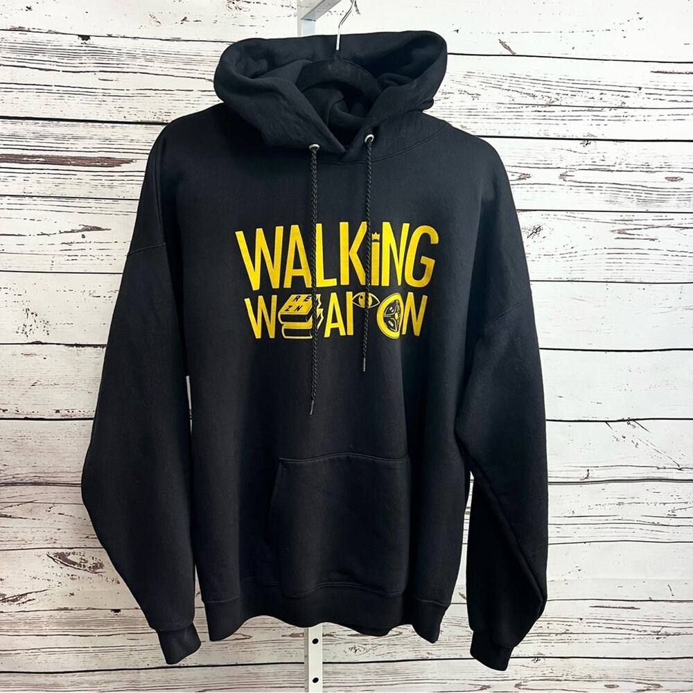 Hanes Walking Weapon Black Hoodie XL